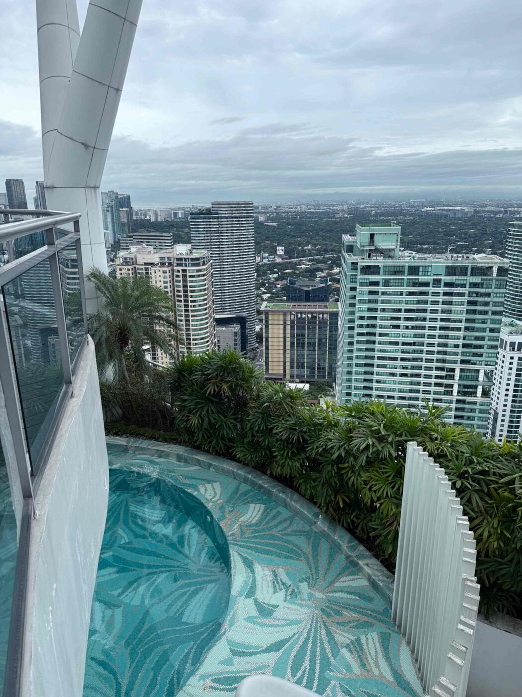Rooftop pool with Manila skyline view